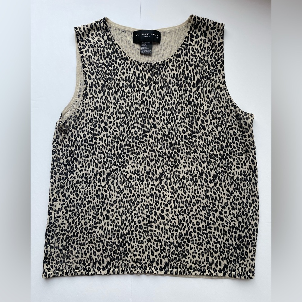 ♦️♦️SOLD♦️♦️August silk knit tank top XL 100% silk